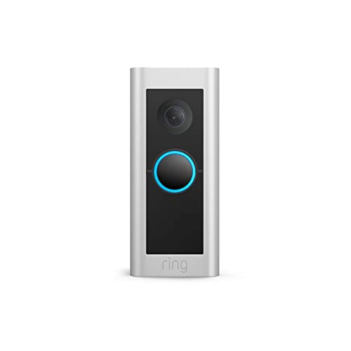 Ring Wired Doorbell Plus Smart Doorbell, 1080p HD, Color Night Vision, Dual-Band Wi-Fi, Satin Nickel - Certified Refurbished