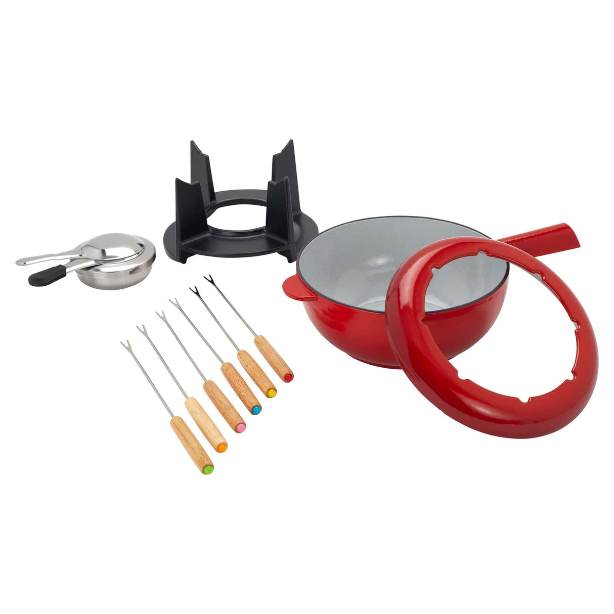 Zwilling 8-in Fondue Pot Set with 6 Forks, For Chocolate, Caramel, Cheese, Sauces and More