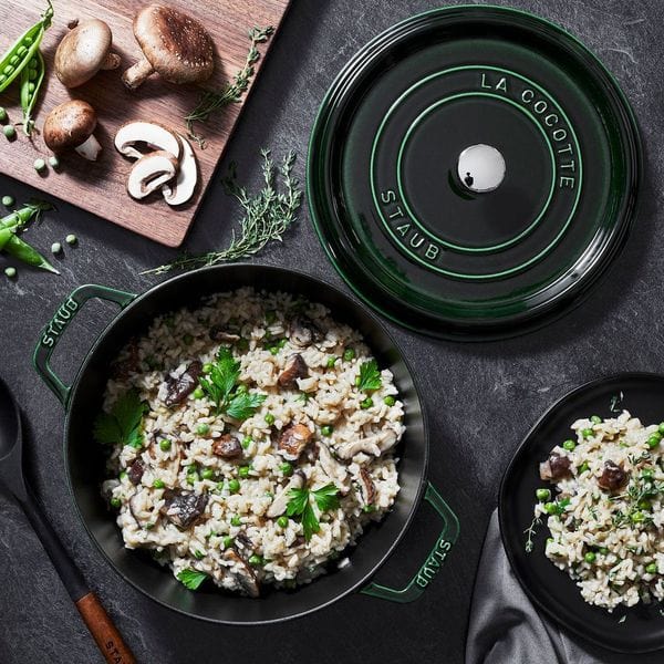 Staub Cast Iron 5.5-qt Round Cocotte, Dutch Oven - Basil