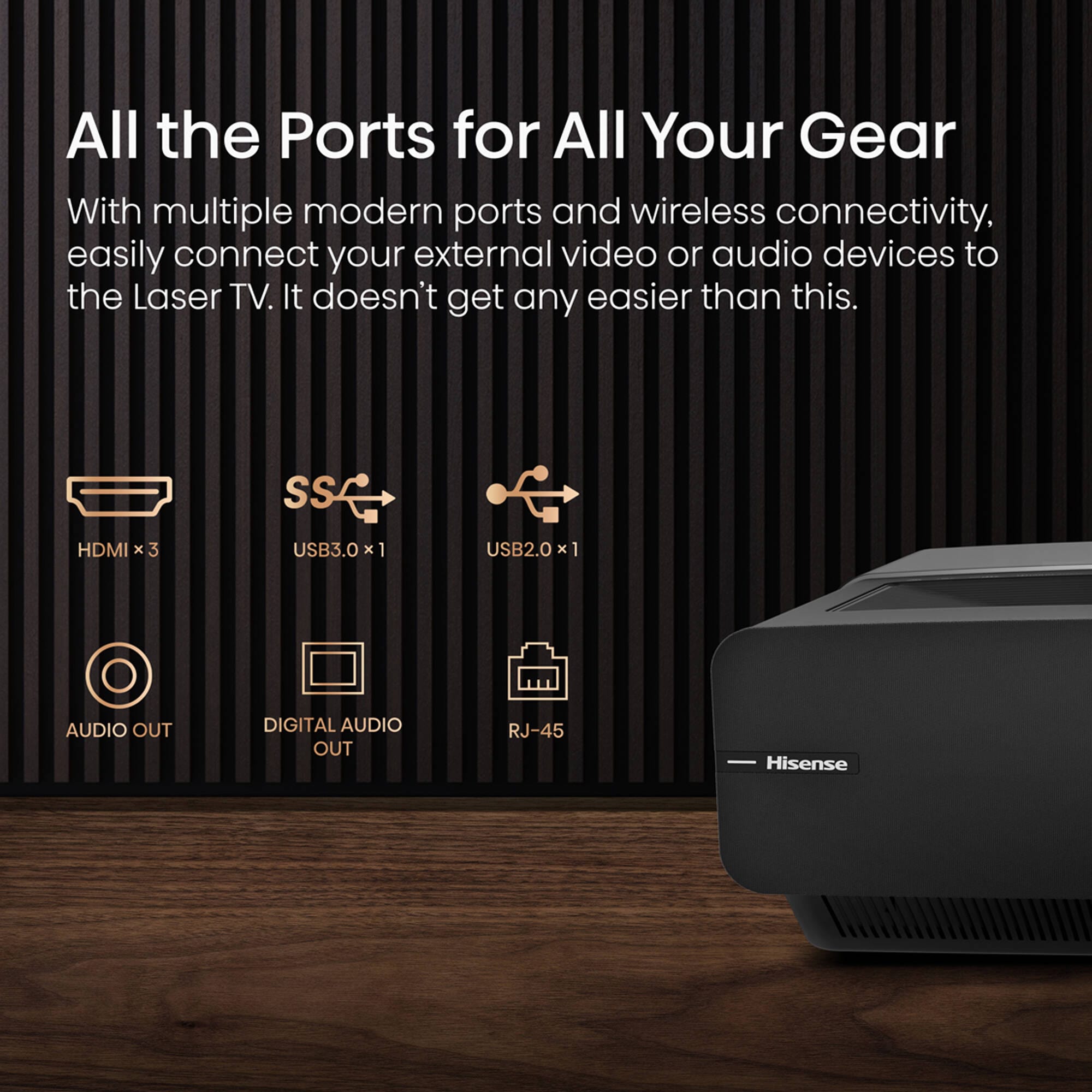 Hisense 100" 4K Smart Laser Short Projector - Certified Refurbished