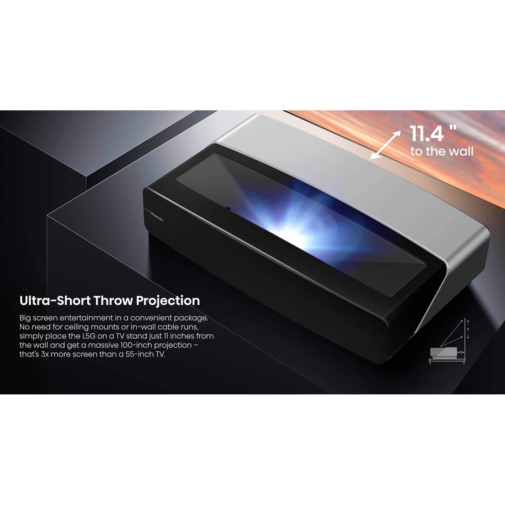 Hisense 100" 4K Smart Laser Short Projector - Certified Refurbished