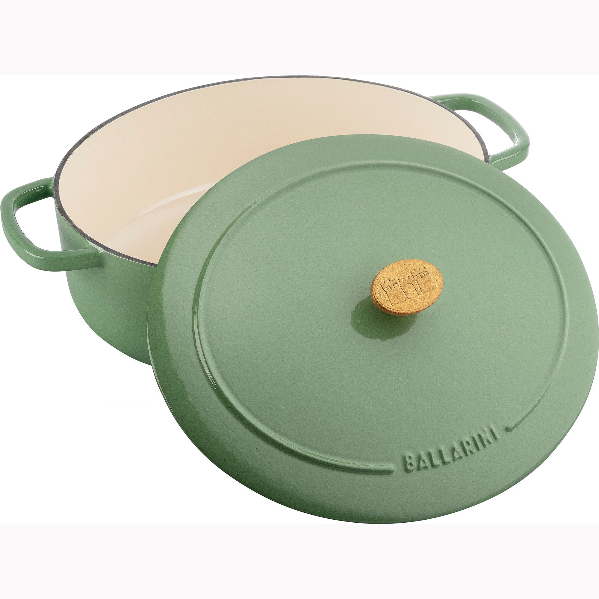 Ballarini Bellamonte Cast Iron 4.75-qt Oval Dutch Oven - Saggio Green