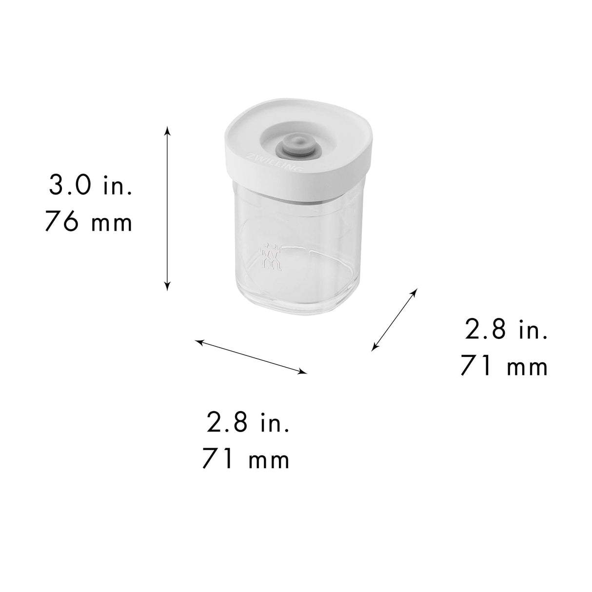Zwilling Fresh & Save Cube 3-pc Spice Set, Plastic, Airtight Dry Food Storage Container