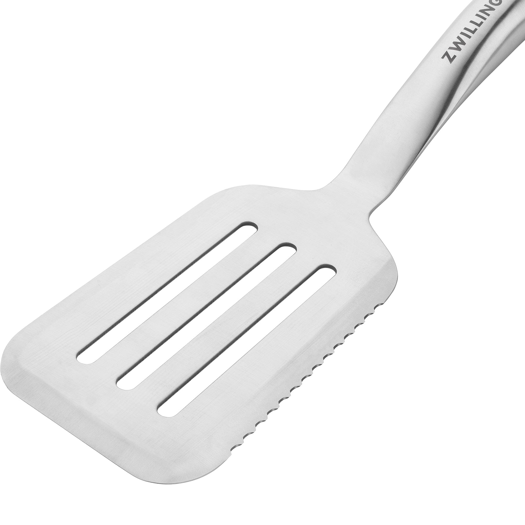 Zwilling BBQ+ 17-inch Triple-Rivet Stainless Steel Grill Spatula with Serrated Edge