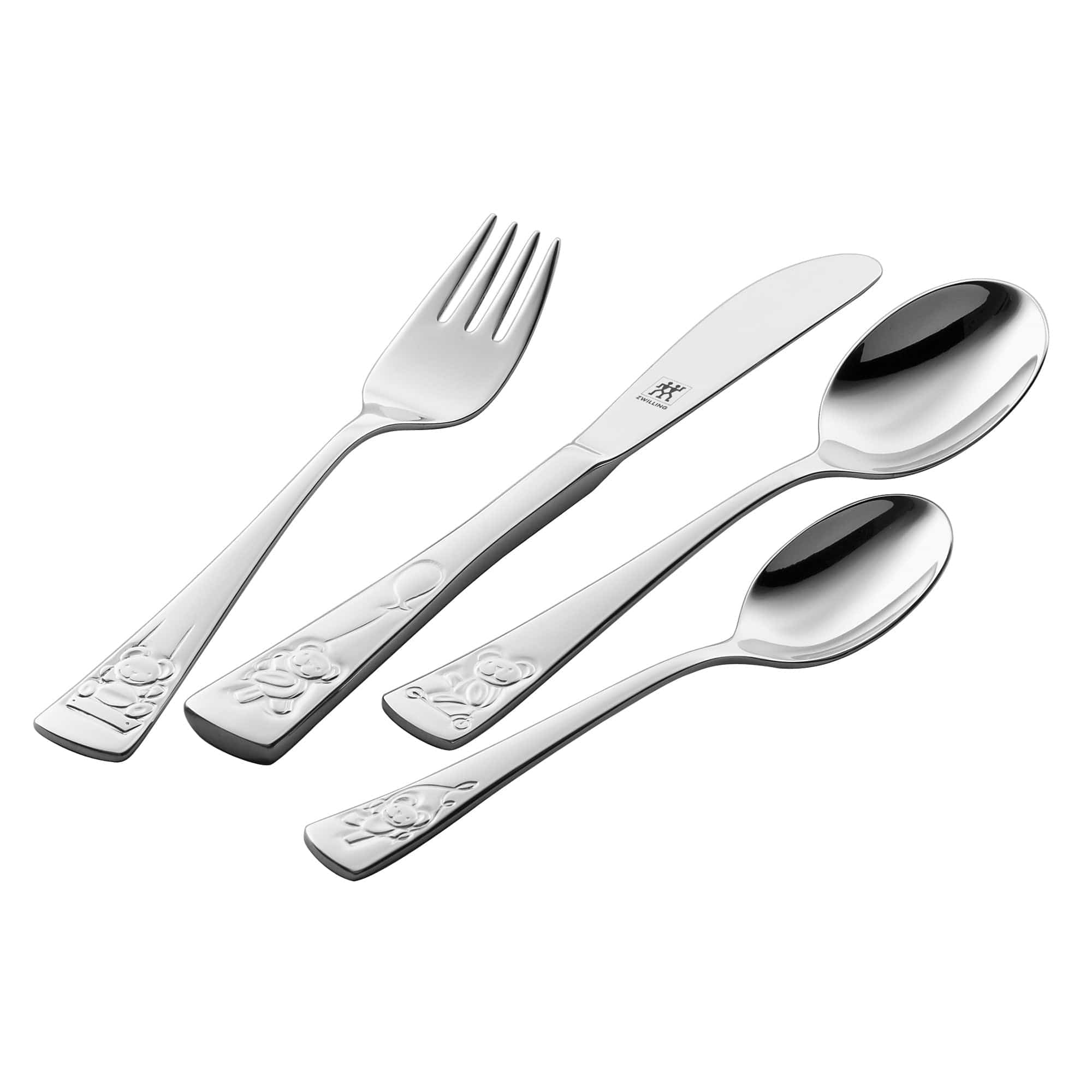 高級品　ZWILLINGカトラリーセット　32本 18-8 Zwilling Twin Kids Teddy 4-pc 18/10 Stainless Steel Flatware Set