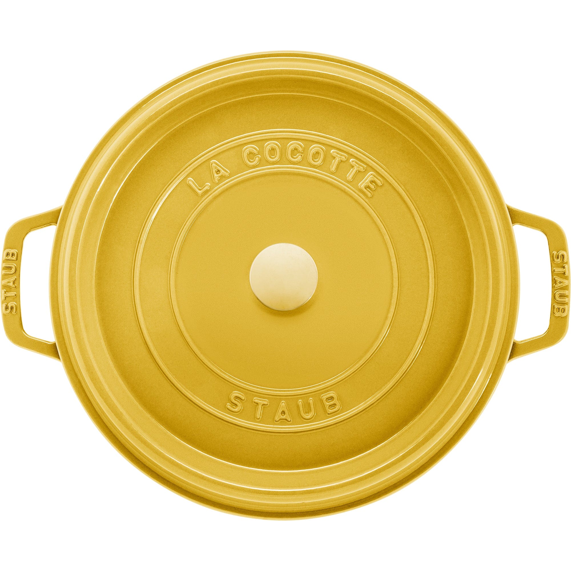 Staub Cast Iron 5.5-qt Round Cocotte, Dutch Oven - Citron