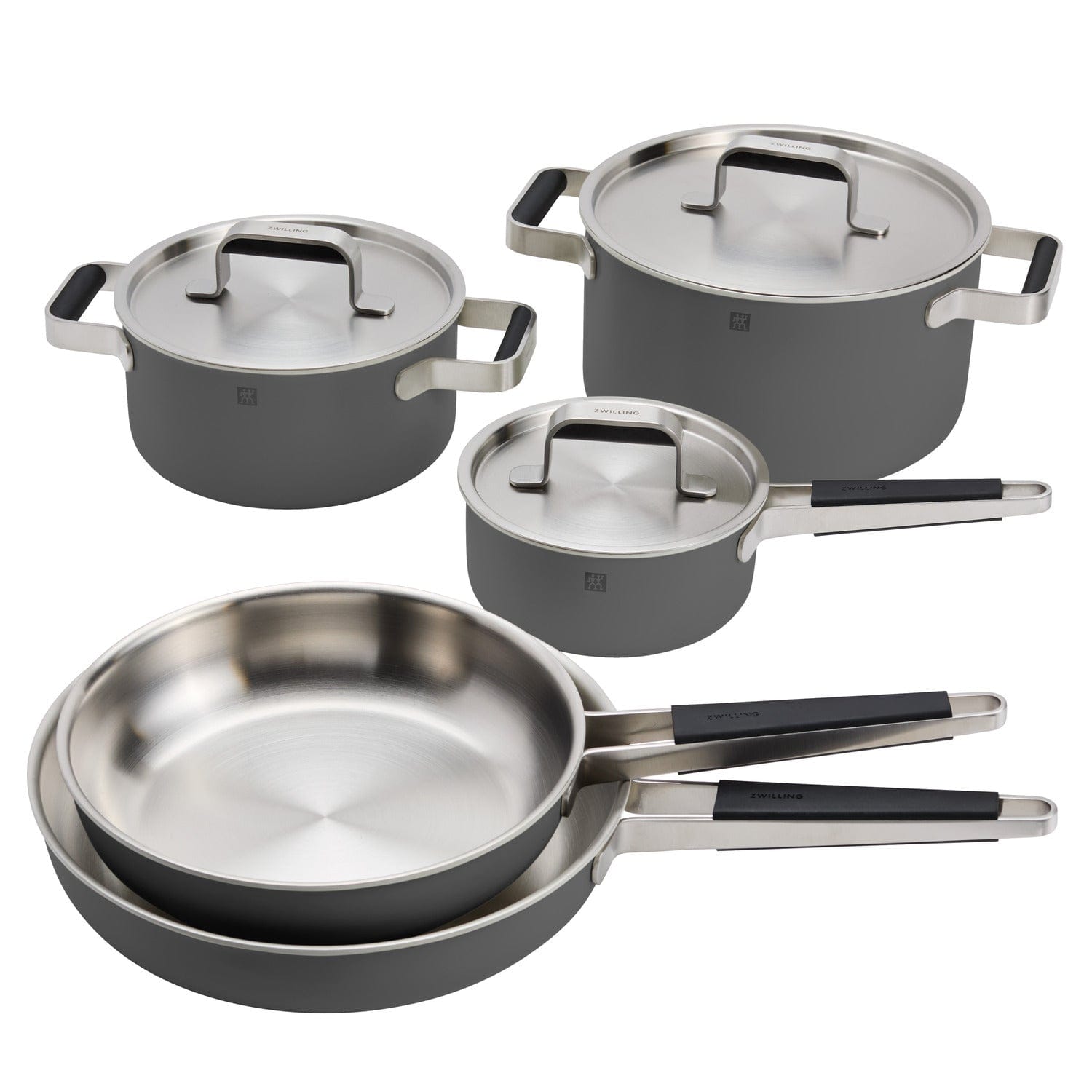Zwilling Pure 8-pc Stainless Steel Cookware Set, Grey