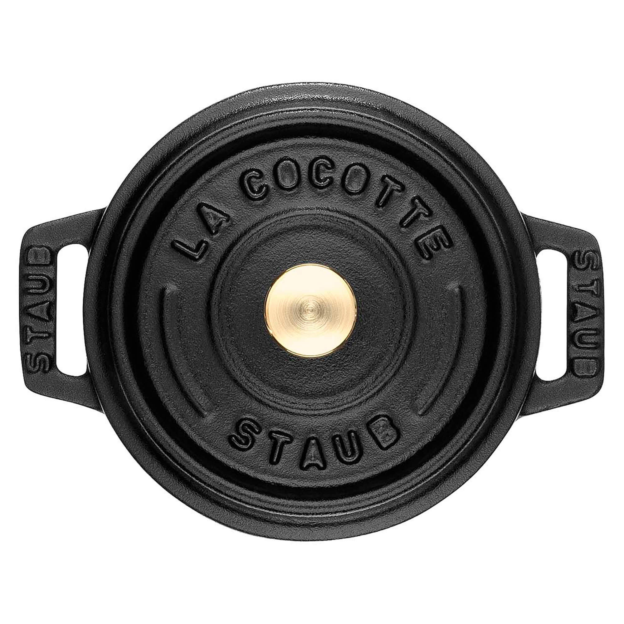 Staub Cast Iron 0.25-qt Mini Round Cocotte - Matte Black
