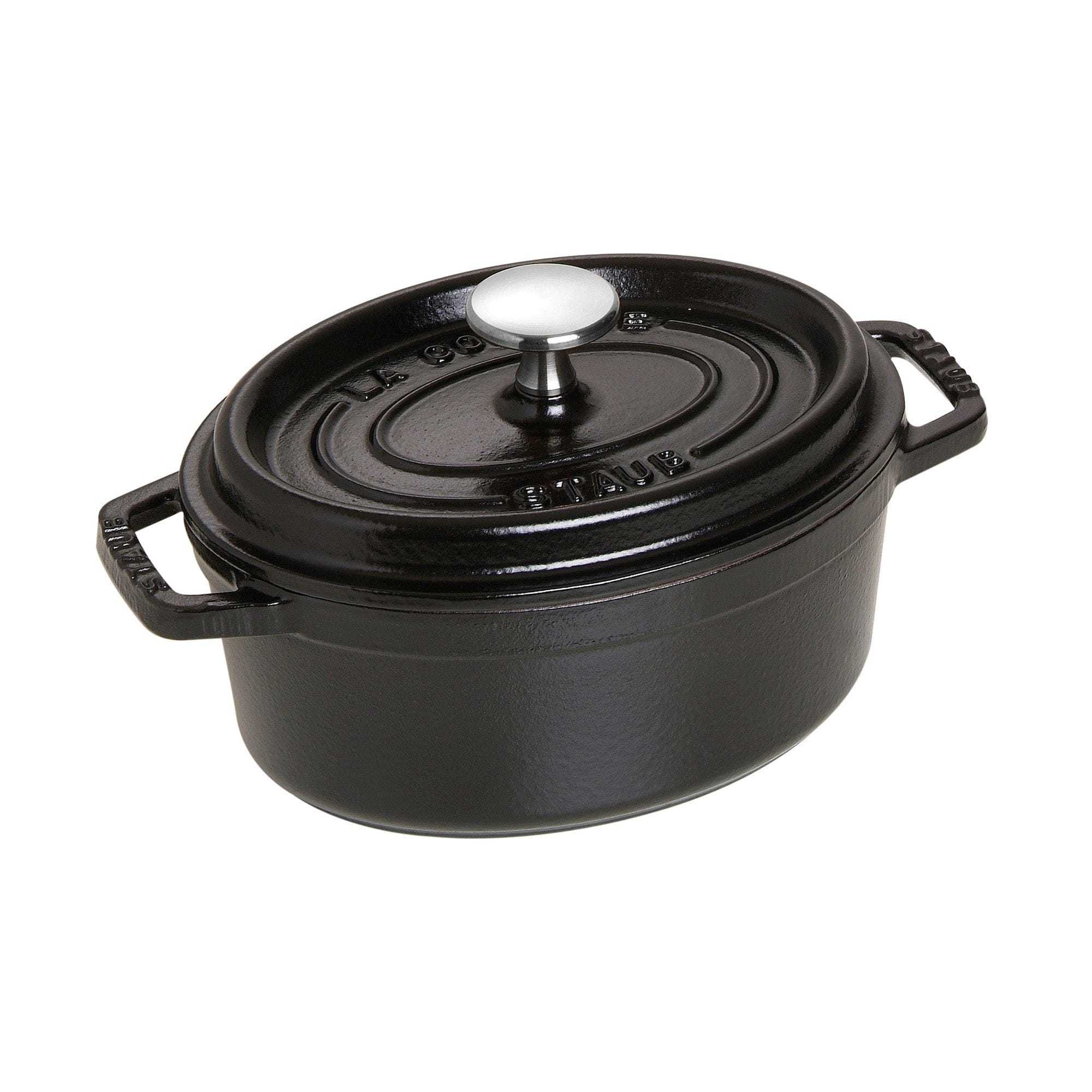 Staub Cast Iron 1-qt Oval Cocotte, Dutch Oven - Matte Black