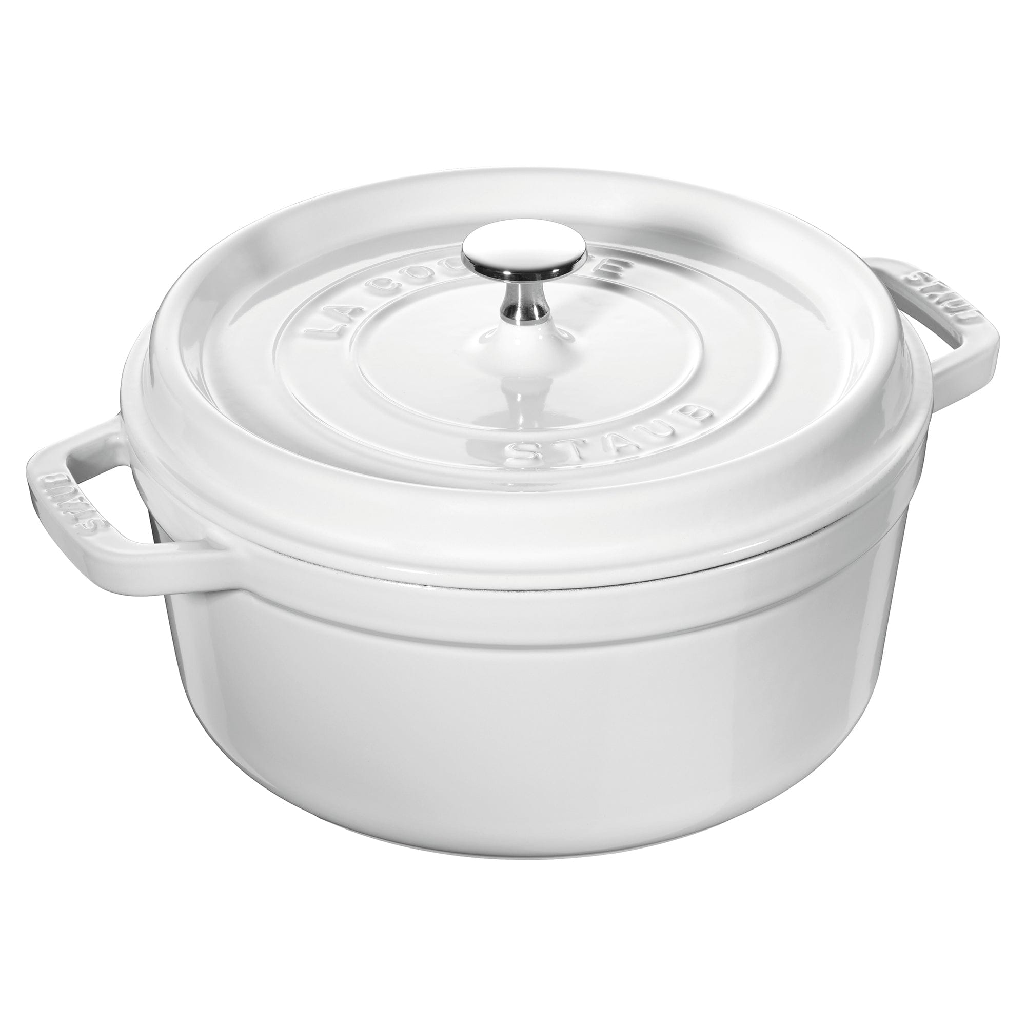 Staub Cast Iron 4-qt Round Cocotte, Dutch Oven - White