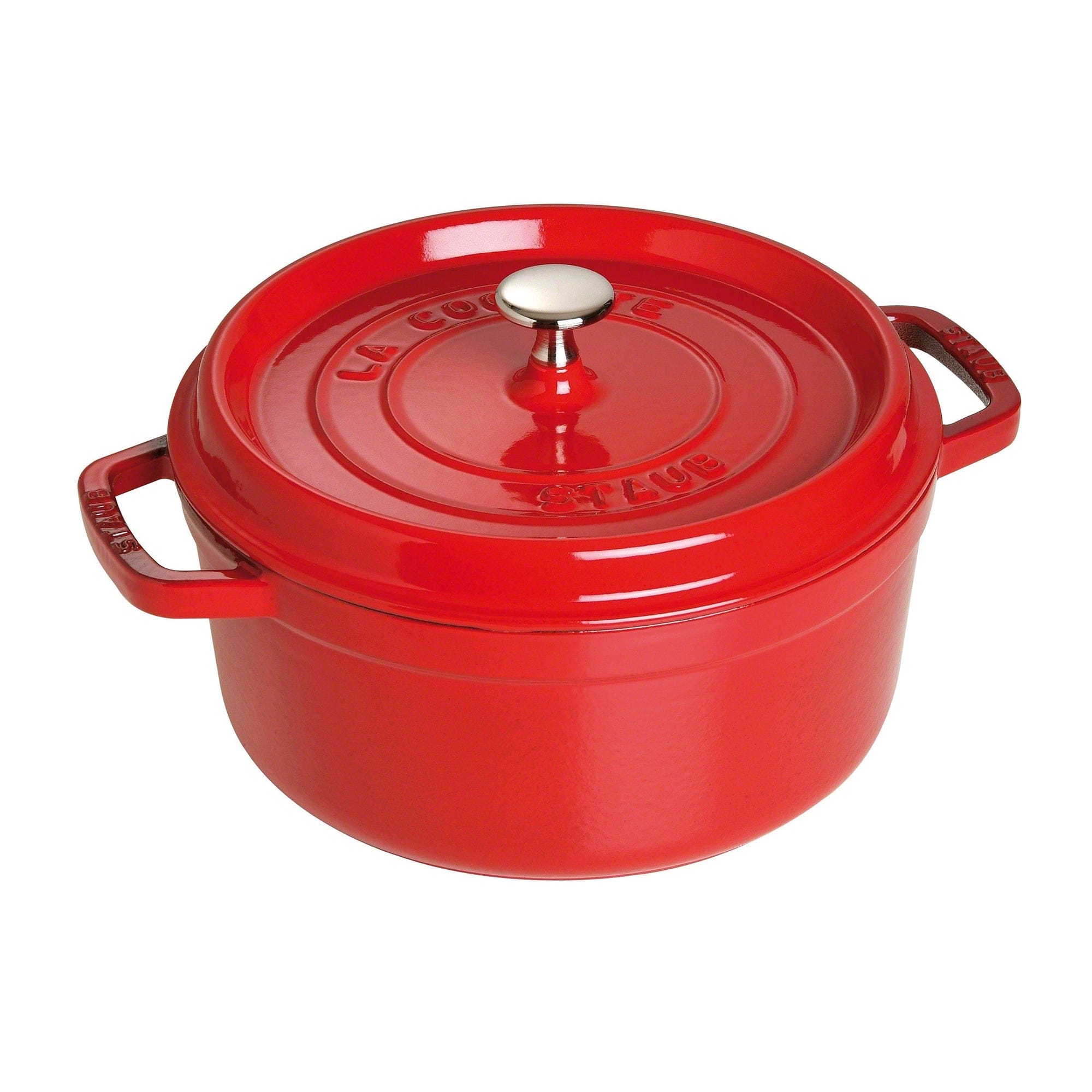 Staub Cast Iron 4-qt Round Cocotte, Dutch Oven - Cherry