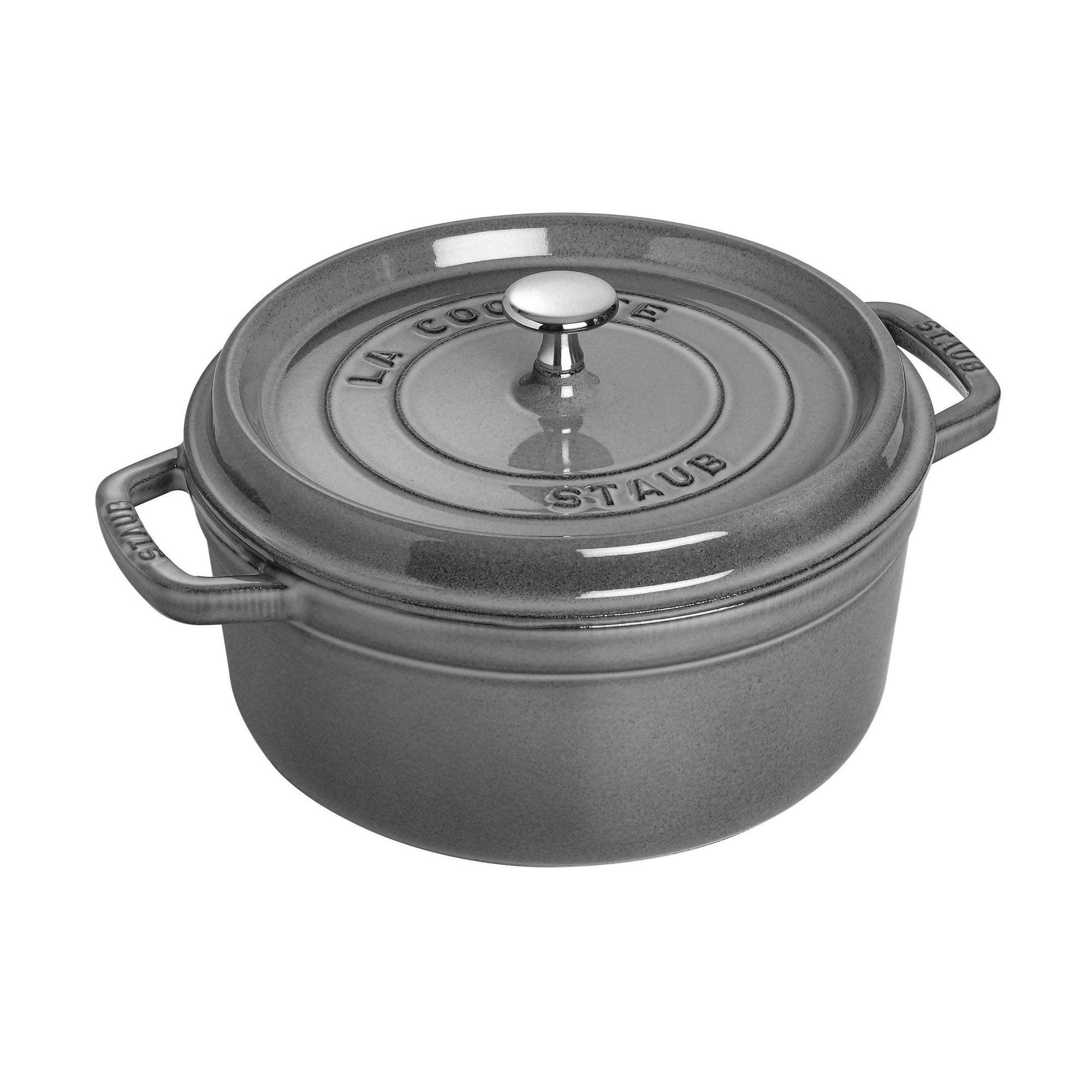 Staub Cast Iron 4-qt Round Cocotte, Dutch Oven - Graphite Grey