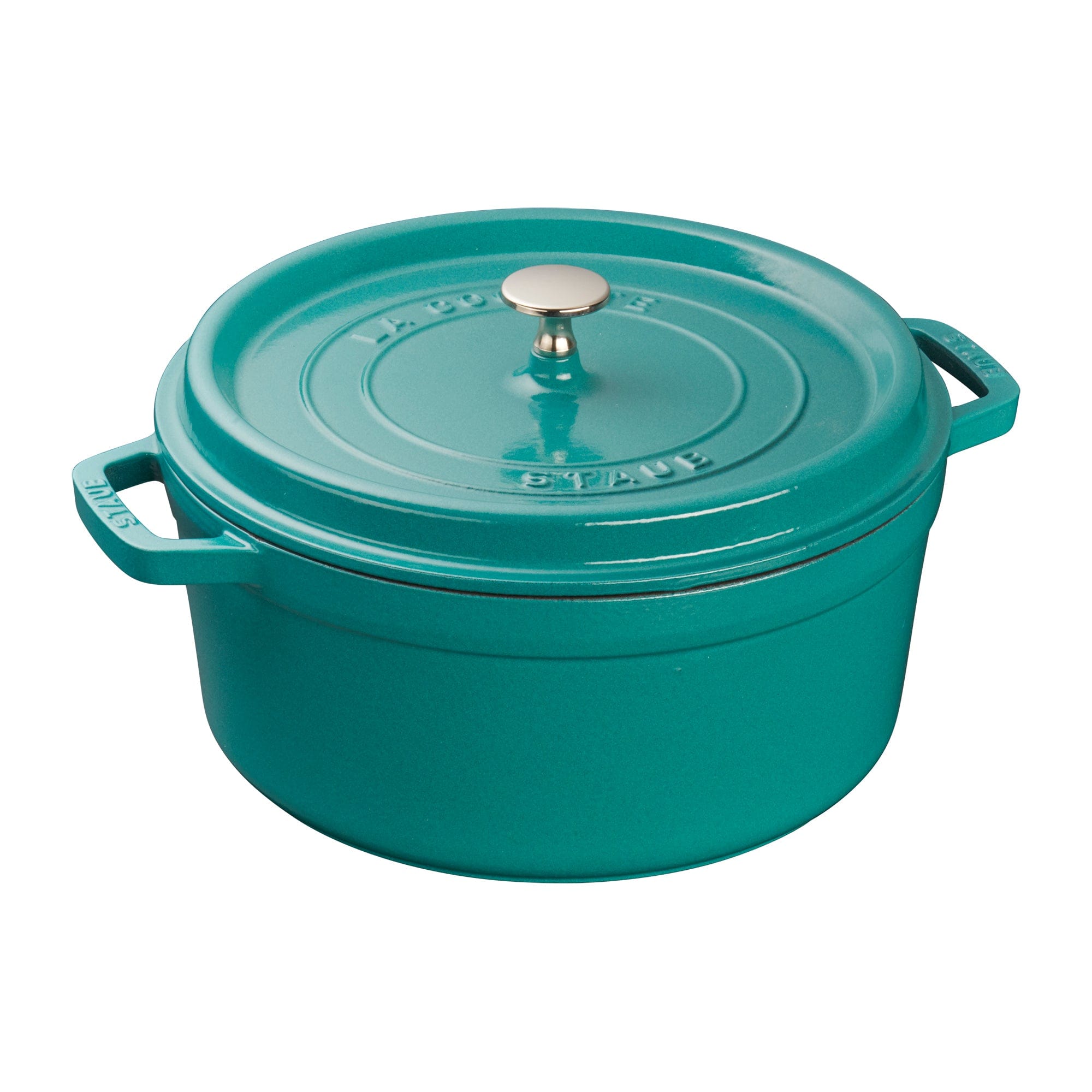 Staub Cast Iron 5.5-qt Round Cocotte, Dutch Oven - Turquoise