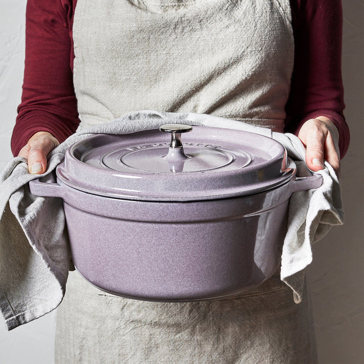 Staub Cast Iron 7-qt Round Cocotte, Dutch Oven - Lilac