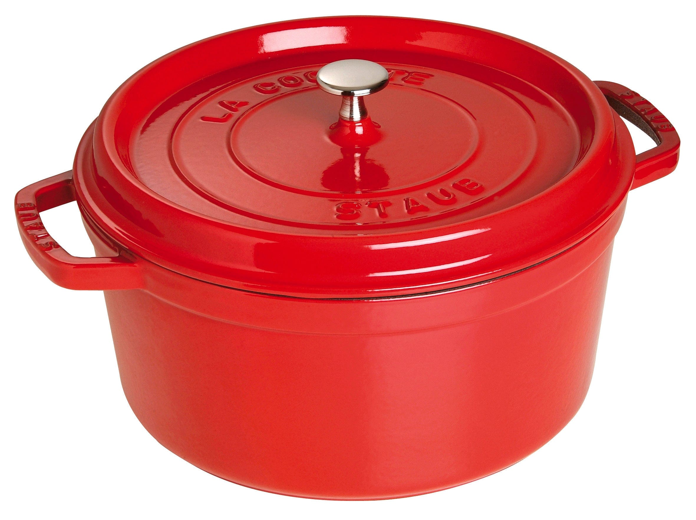 Staub Cast Iron 7-qt Round Cocotte, Dutch Oven - Cherry