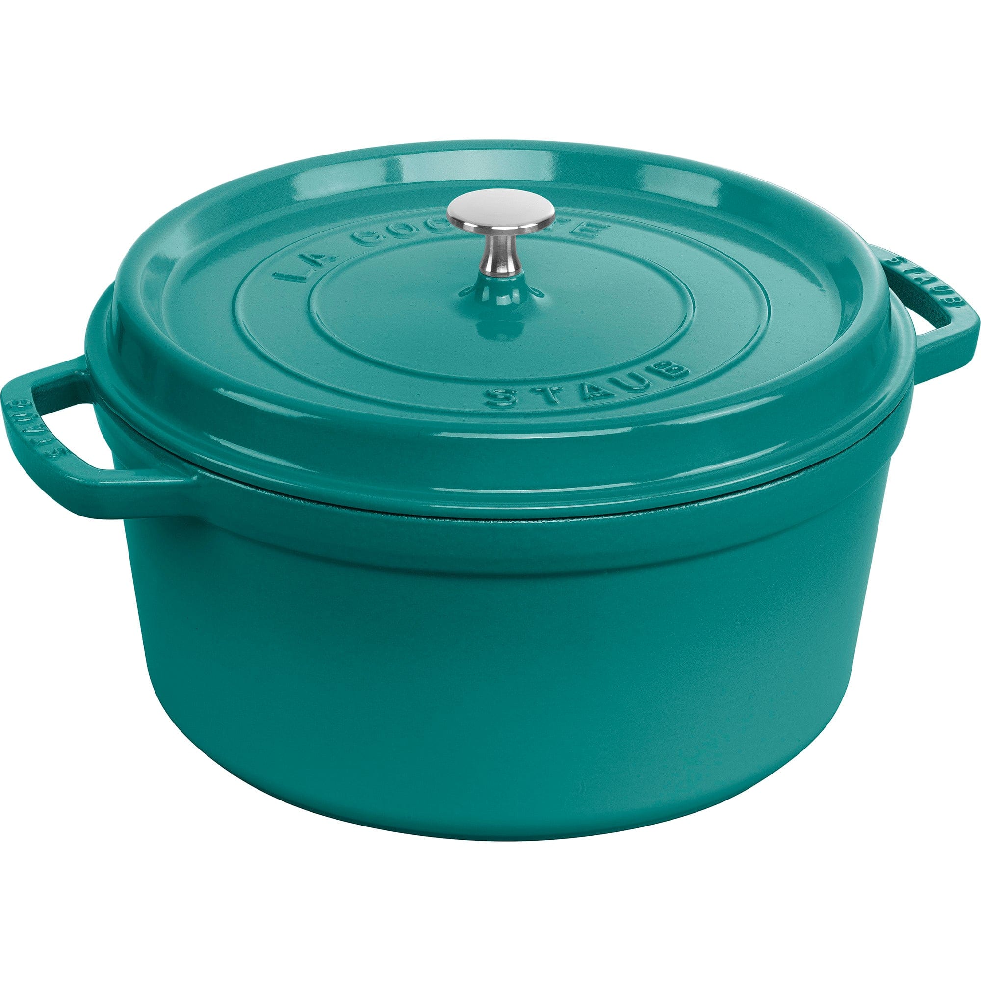 Staub Cast Iron 7-qt Round Cocotte, Dutch Oven - Turquoise