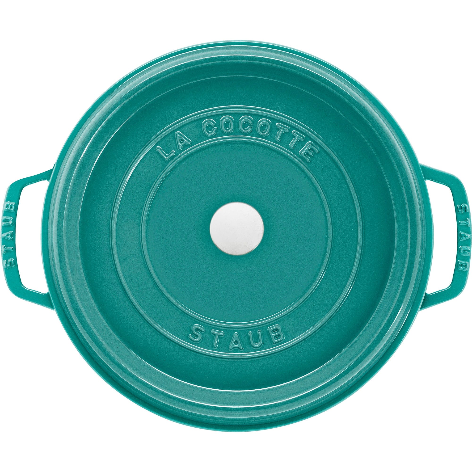 Staub Cast Iron 7-qt Round Cocotte, Dutch Oven - Turquoise