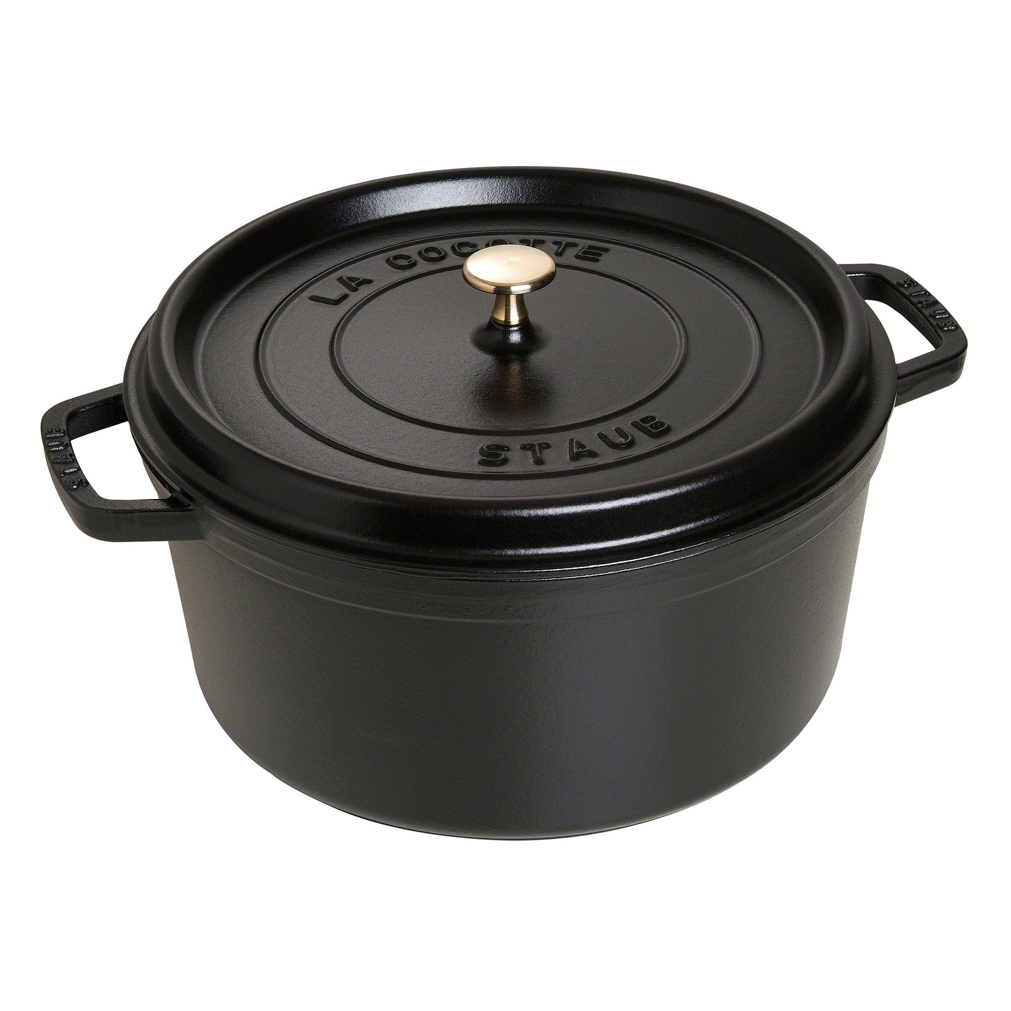 Staub Cast Iron 9-qt Round Cocotte, Dutch Oven - Matte Black