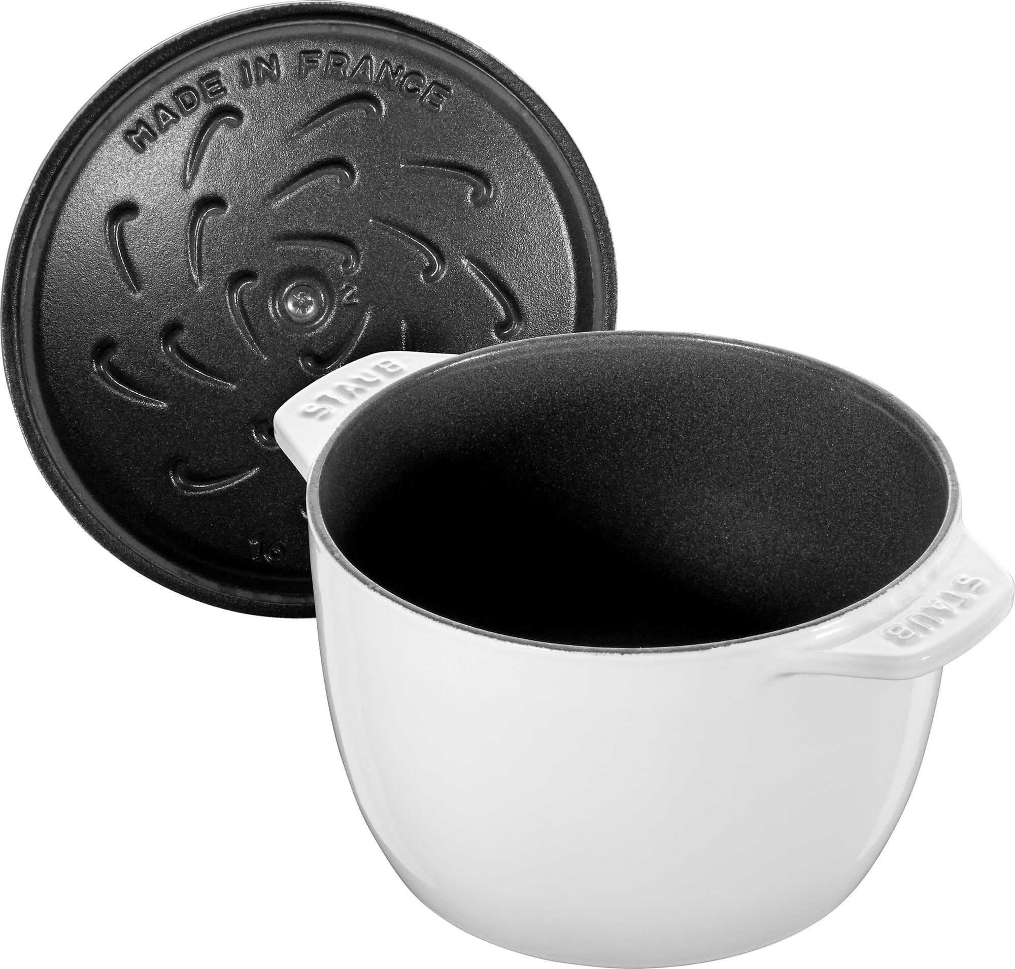 Staub Cast Iron 1.5-qt Petite French Oven - Matte White