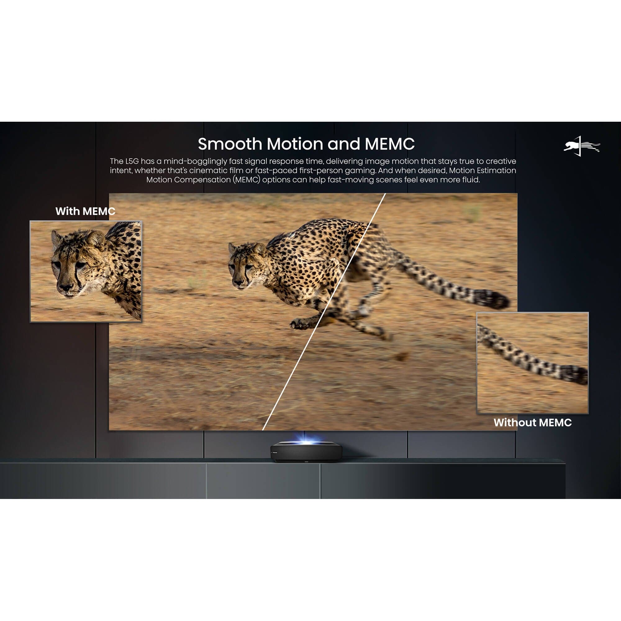 Hisense L5G 2700-Lumen XPR UHD 120" 4K Smart Ultra-Short-Throw Laser DLP Projector - Certified Refurbished