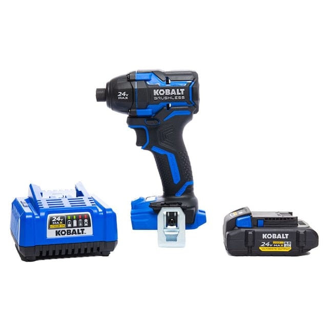 Kobalt XTR 24-volt 1/4-in Brushless Cordless Impact Driver, Battery and Charger Included with Hard Case