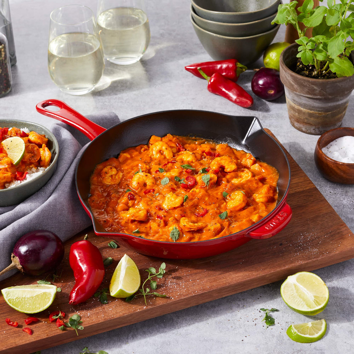Staub Cast Iron 10-inch Fry Pan - Cherry