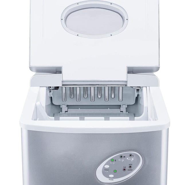 Newair Countertop Ice Maker, 28 lbs of Ice a Day, Silver - Certified Refurbished