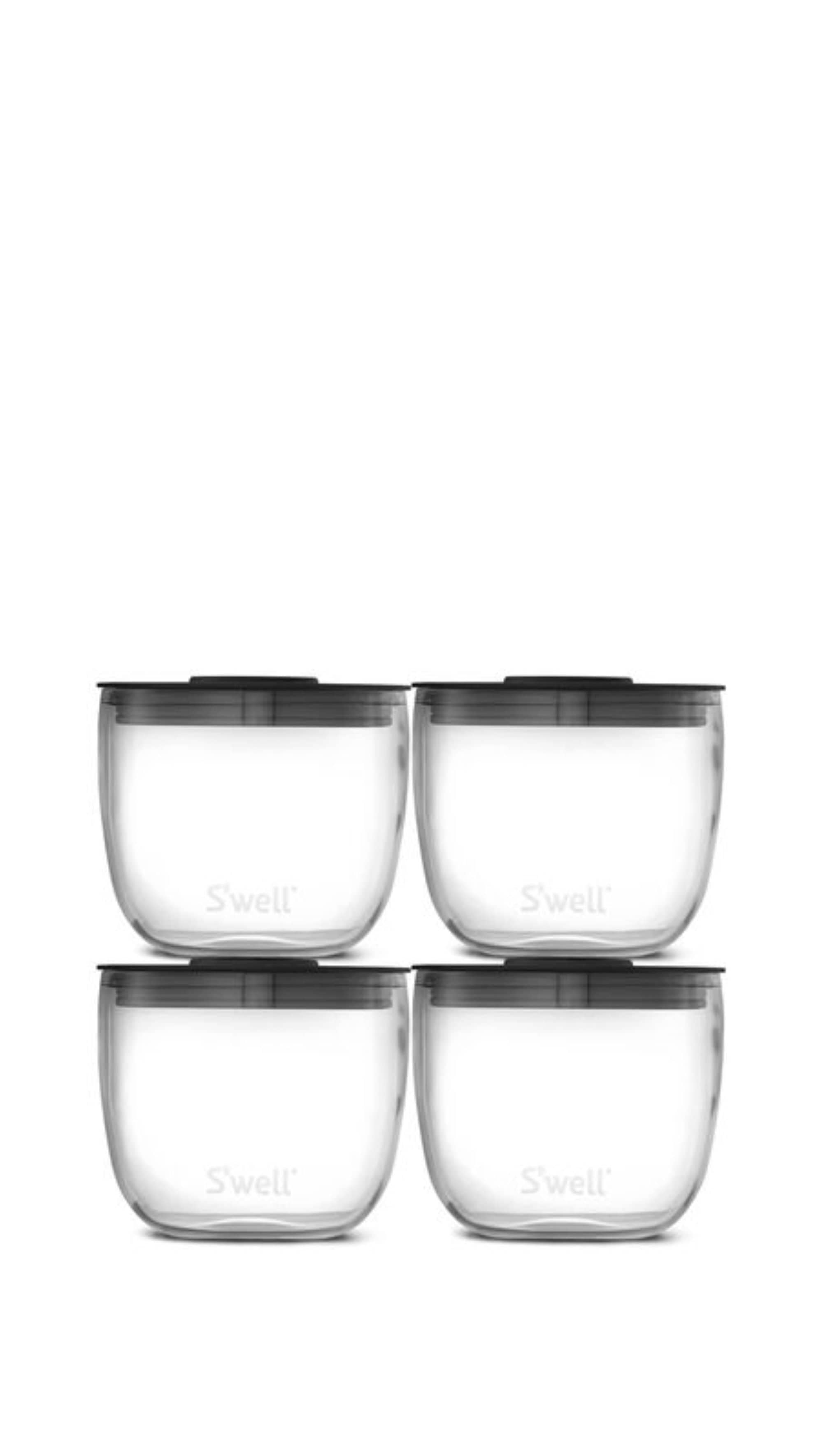 S'well Tritan Prep Bowl Set of 4, Meal Prep Easy, Leakproof Lids, Microwavable + Dishwasher Safe, BPA Free