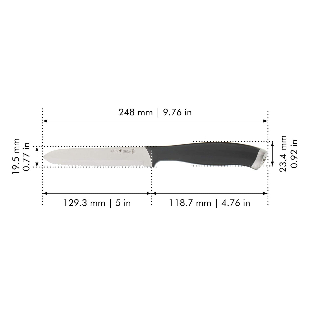 Henckels Silvercap 5-inch Serrated Utility Knife