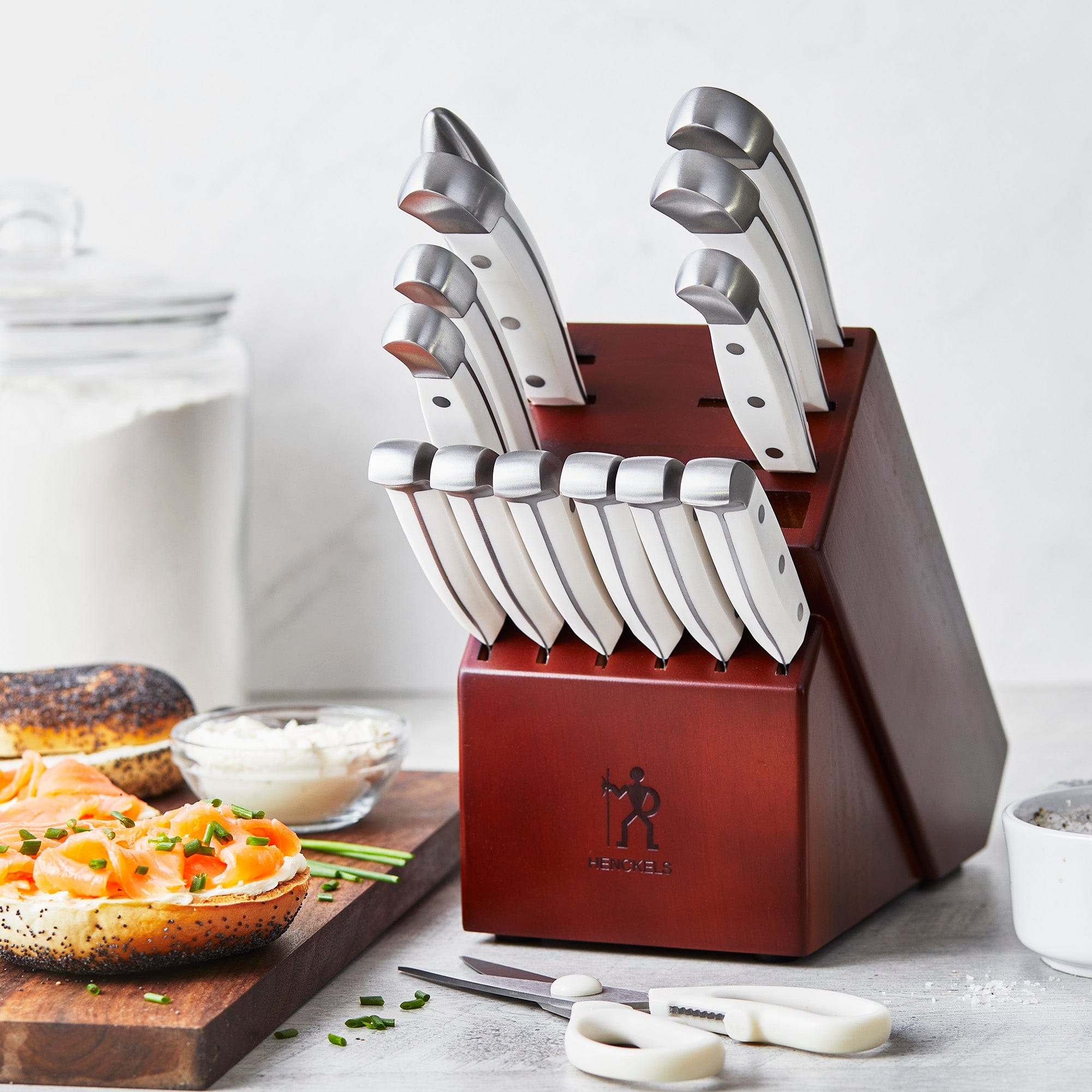 Henckels Statement 15-pc Knife Block Set - White Handles