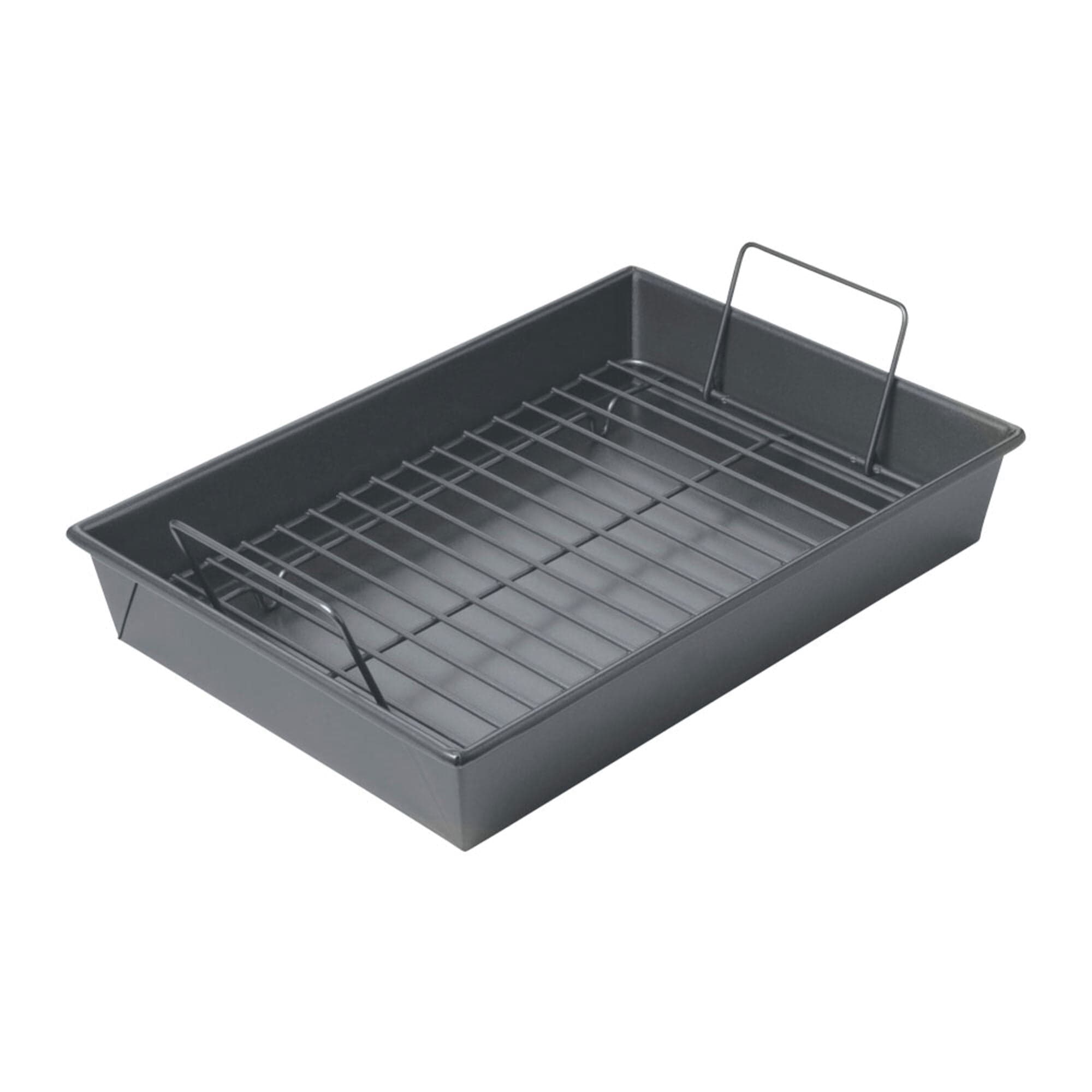 Chicago Metallic Professional Roast Pan with Non-Stick Rack, 13-Inch-by-9-Inch, Gray