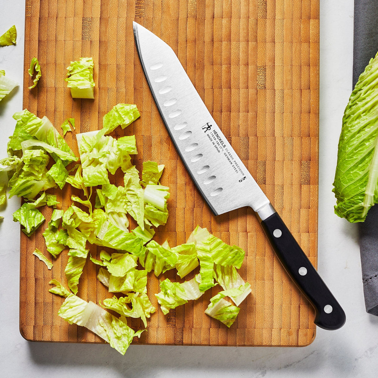 Henckels Classic Precision 7-inch Hollow Edge Rocking Santoku Knife