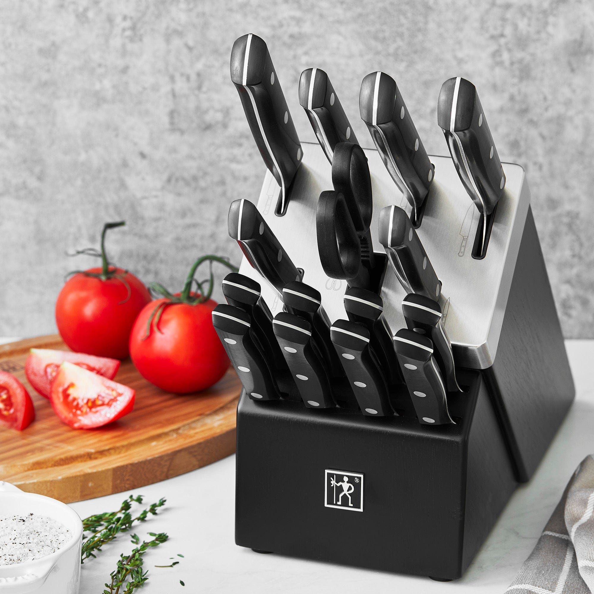 Henckels Solution 16-pc Self-Sharpening Knife Block Set - Black
