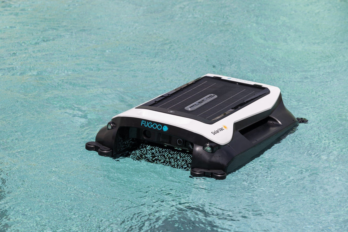 Fugoo SolarVac Solar Powered Cordless Pool Vacuum Cleaner with App Control, 30+ Hr Battery Life, Waterproof, Anti-Collision, Auto Navigation