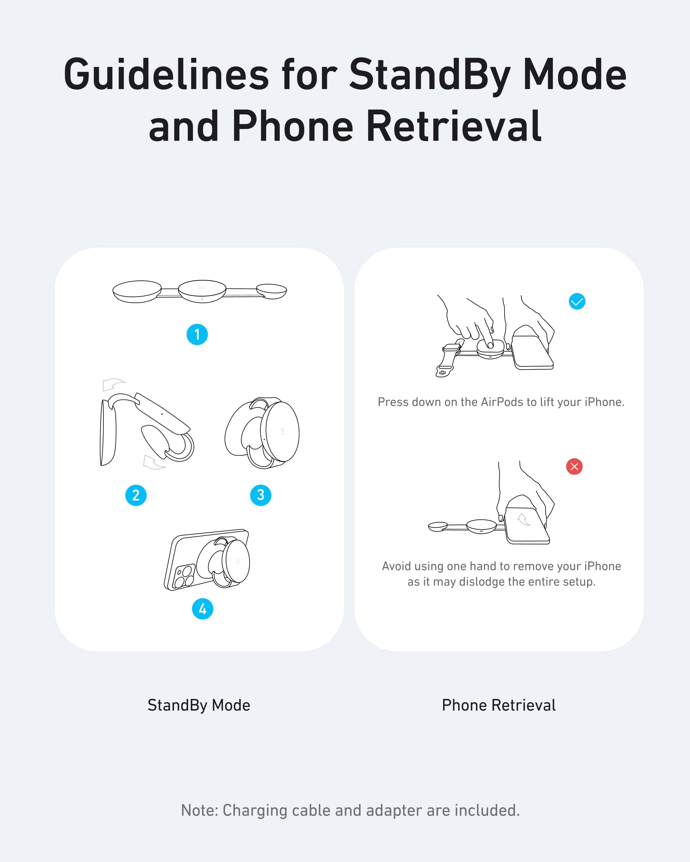 Anker MagGo Wireless Charging Station (3-in-1, Foldable Pad)