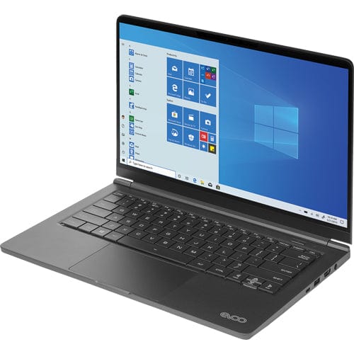 EVOO 14.1" Laptop, AMD Ryzen 5 3500u Processor, 8GB RAM, 256GB SSD Ultra Slim, Black - Refurbished