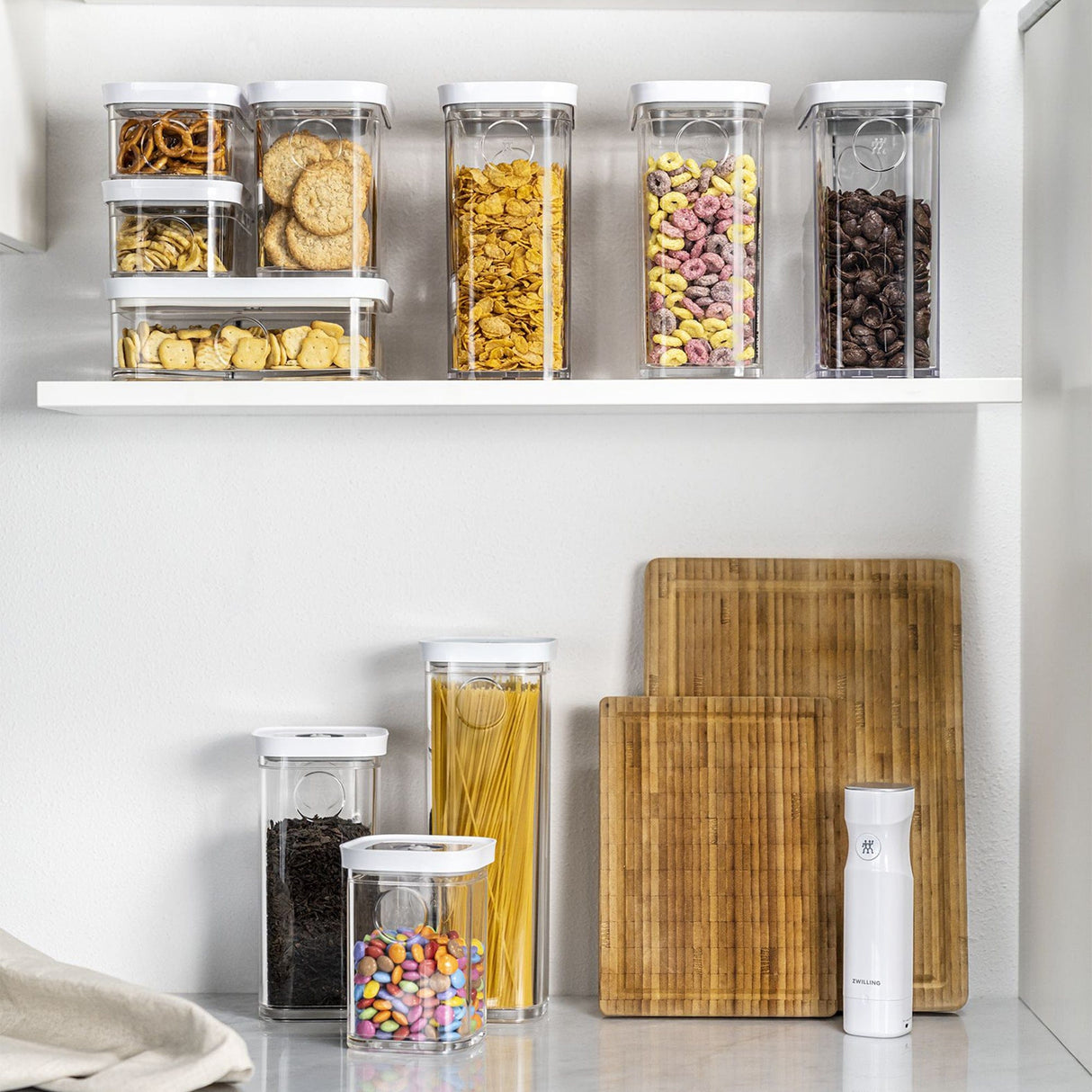 Zwilling Fresh & Save Cube Boxes, Plastic, Airtight Dry Food Storage Container, Small X-Tall Cube, 4S Container, 1.8-qt