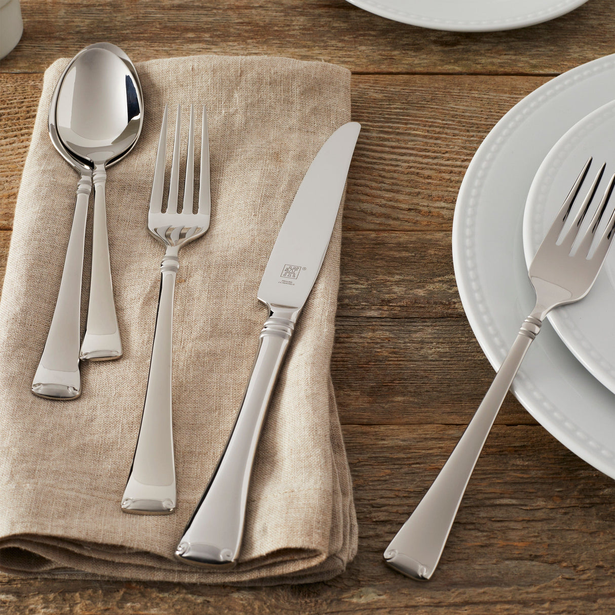 Zwilling Angelico 20-Piece 18/10 Stainless Steel Flatware Set, Silver