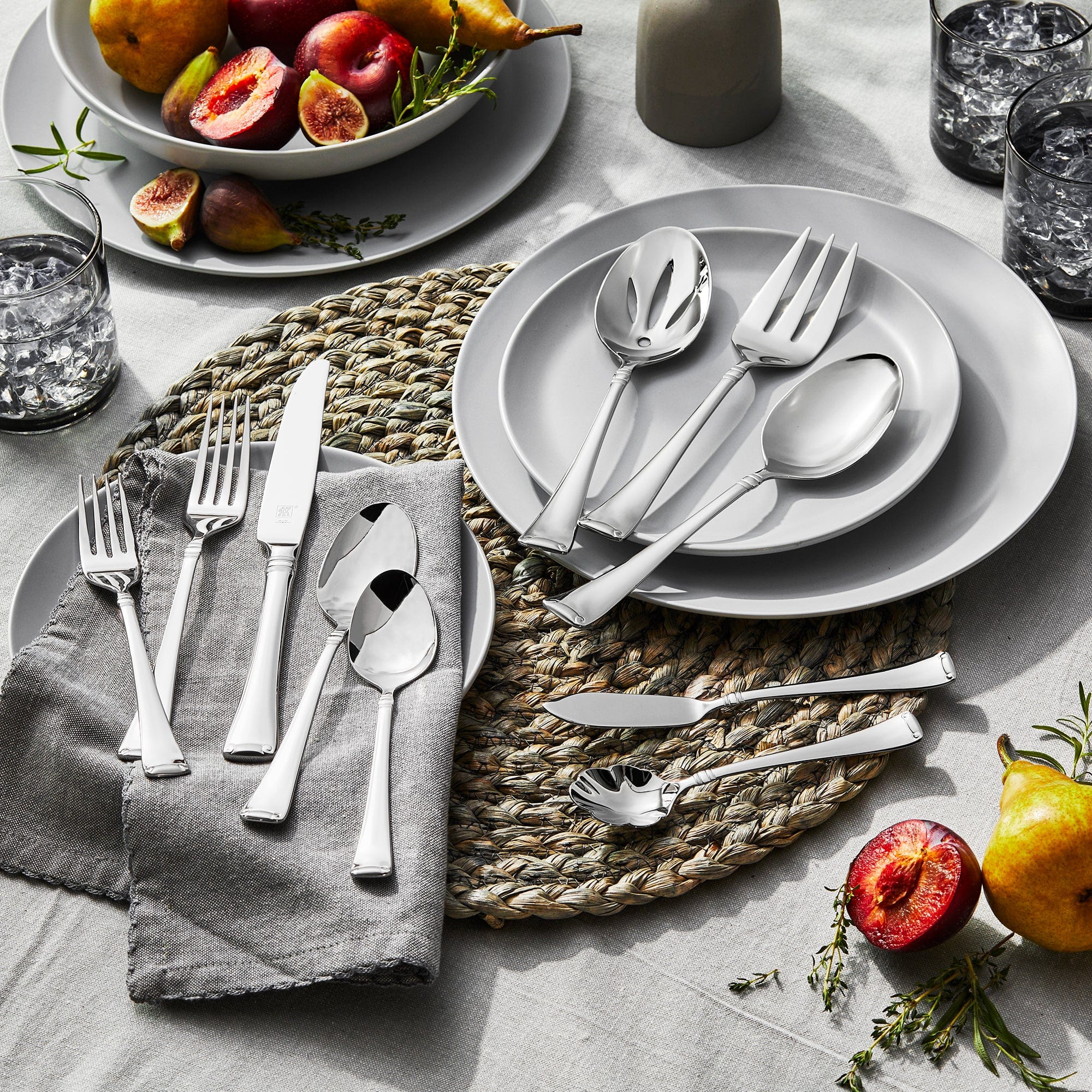 Zwilling Angelico Flatware Set, 45-Piece, Silver