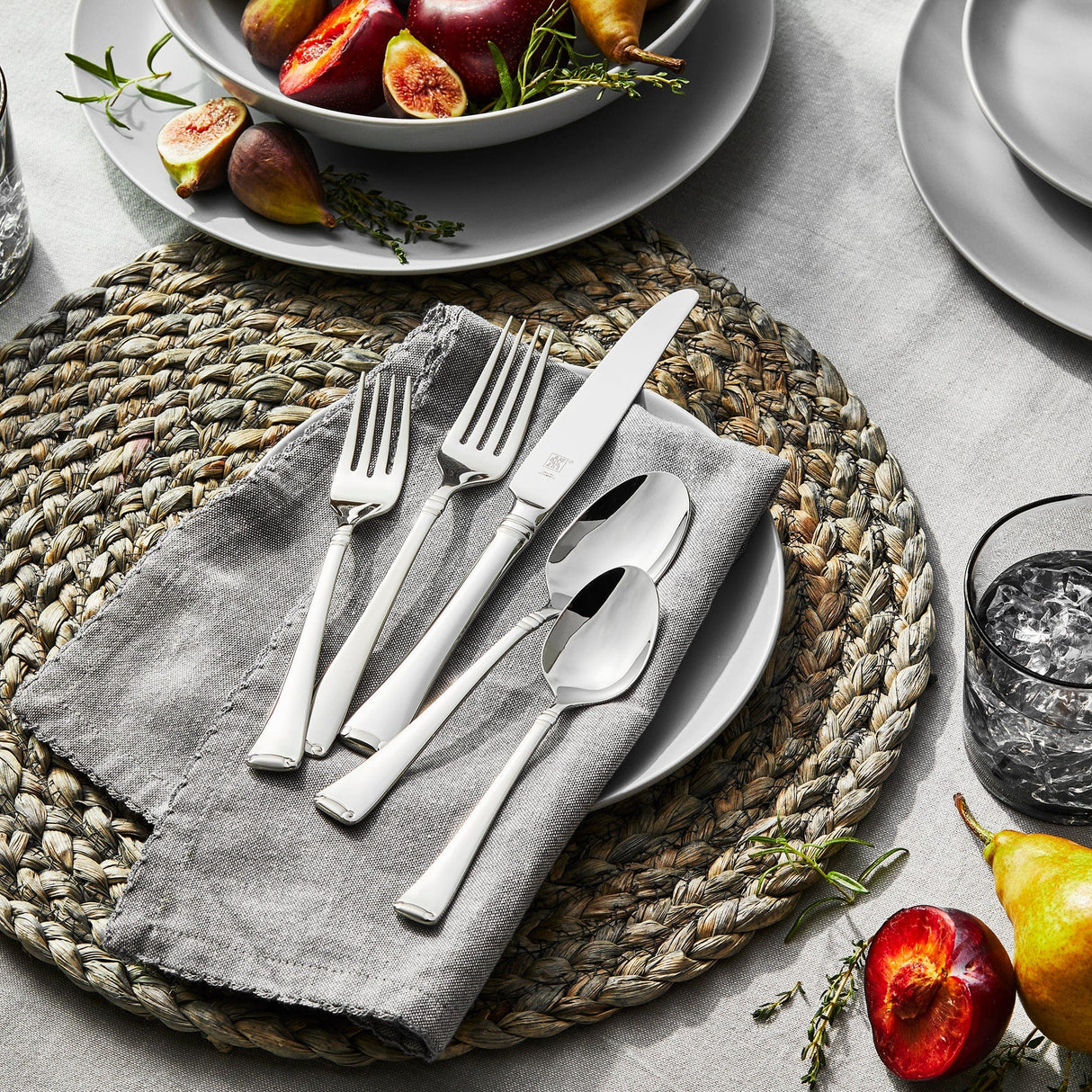 Zwilling Angelico Flatware Set, 45-Piece, Silver
