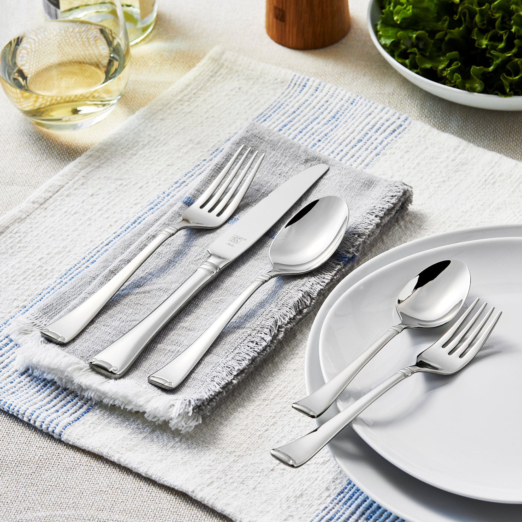 Zwilling Angelico Flatware Set, 45-Piece, Silver