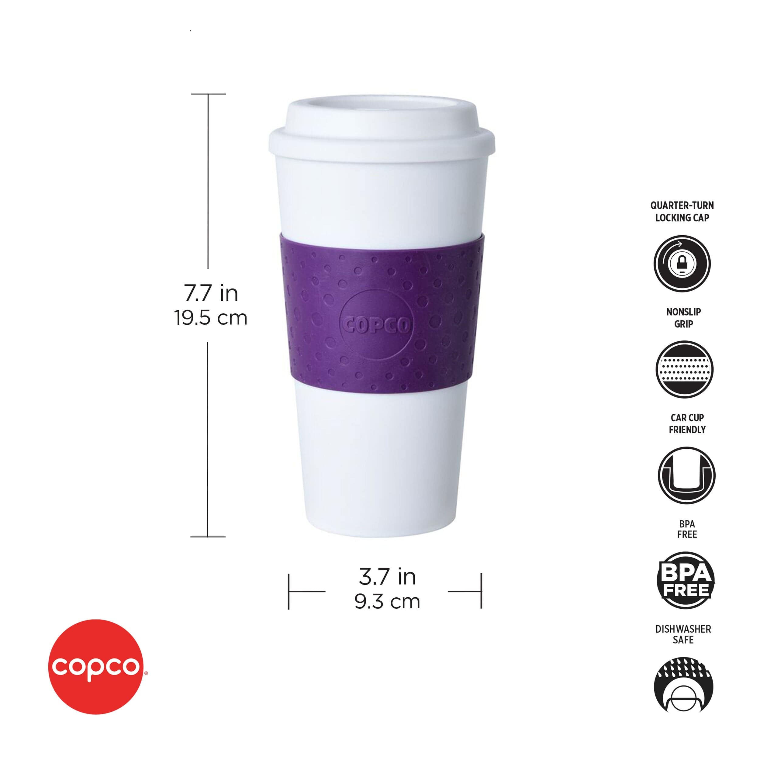 Copco Acadia Travel Mug, 16 Ounce, Plum