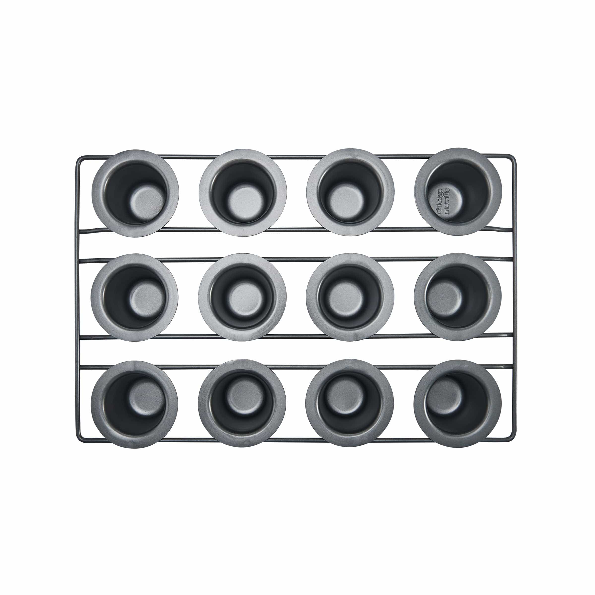 Chicago Metallic Professional 12-Cup Non-Stick Mini-Popover Pan, 16-Inch-by-10.75-Inch