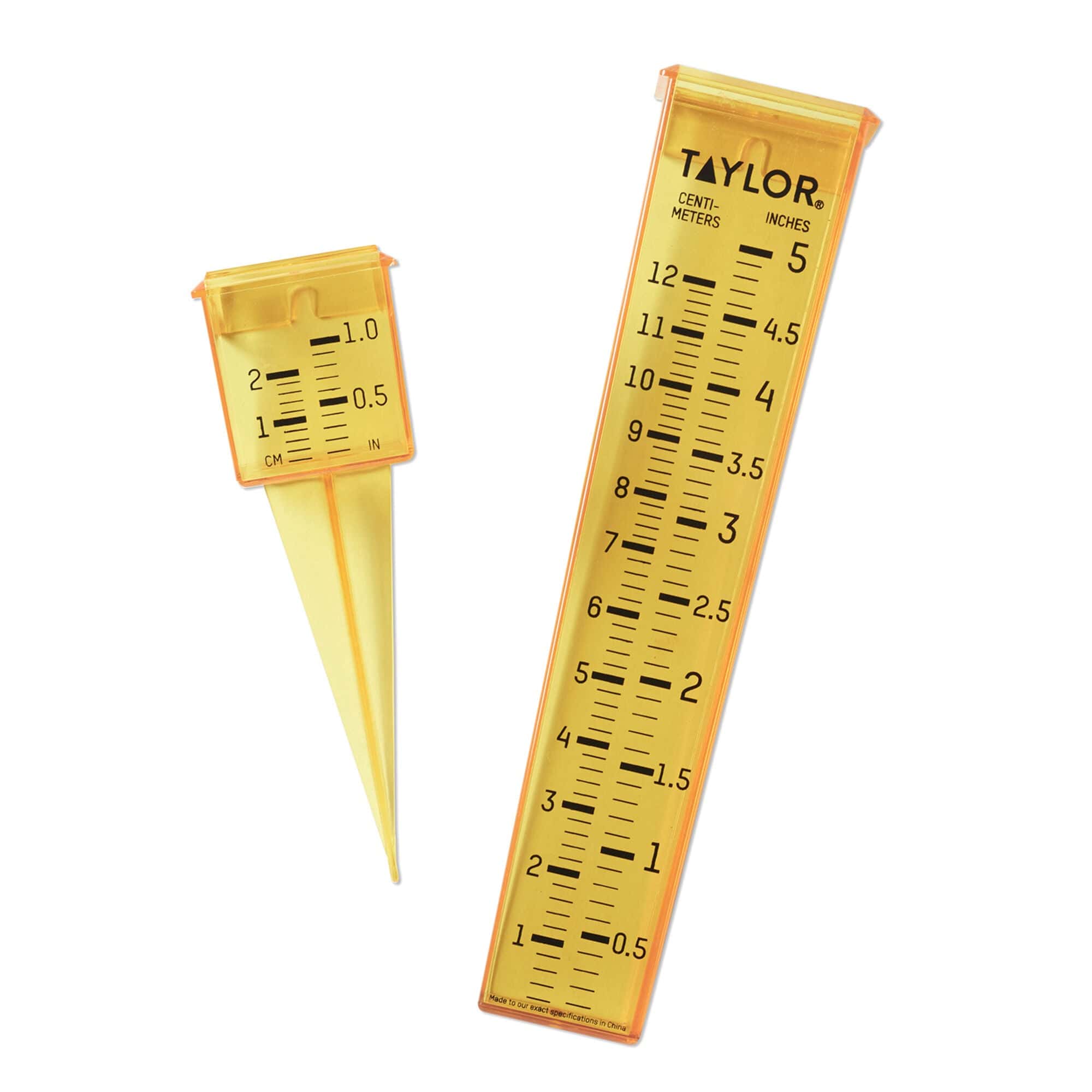 Taylor 2-in-1 Rain/Sprinkler Gauge, Yellow
