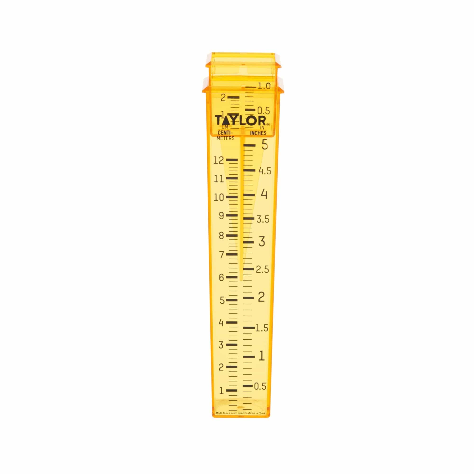 Taylor 2-in-1 Rain/Sprinkler Gauge, Yellow