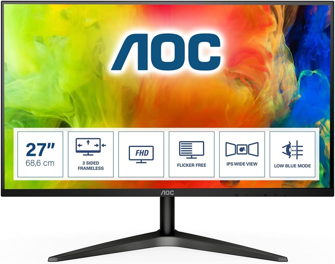 AOC 27" 1920 x 1080 75Hz Slim Bezel Monitor - Certified Refurbished