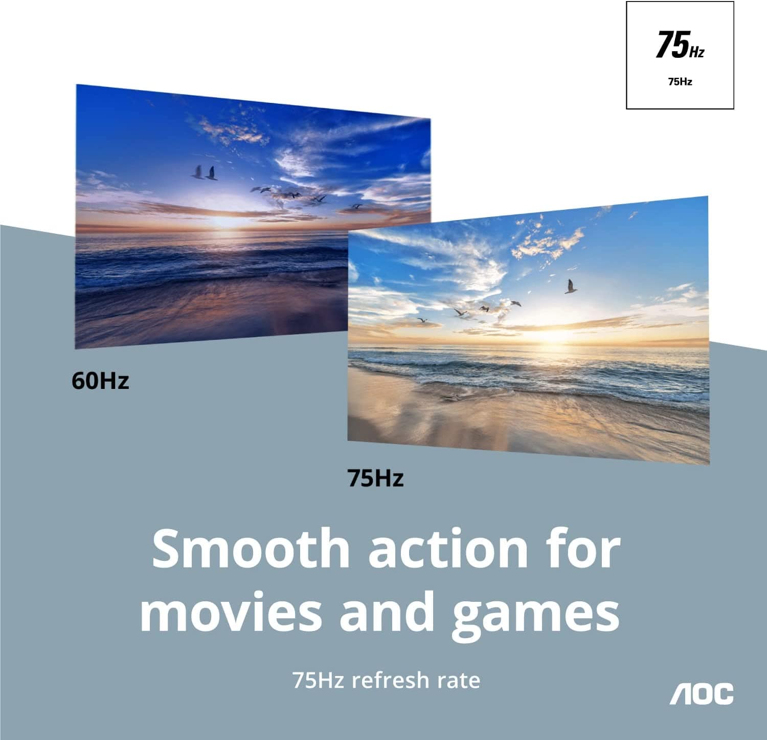 AOC 27" 1920 x 1080 75Hz Thin Bezel Monitor - Certified Refurbished