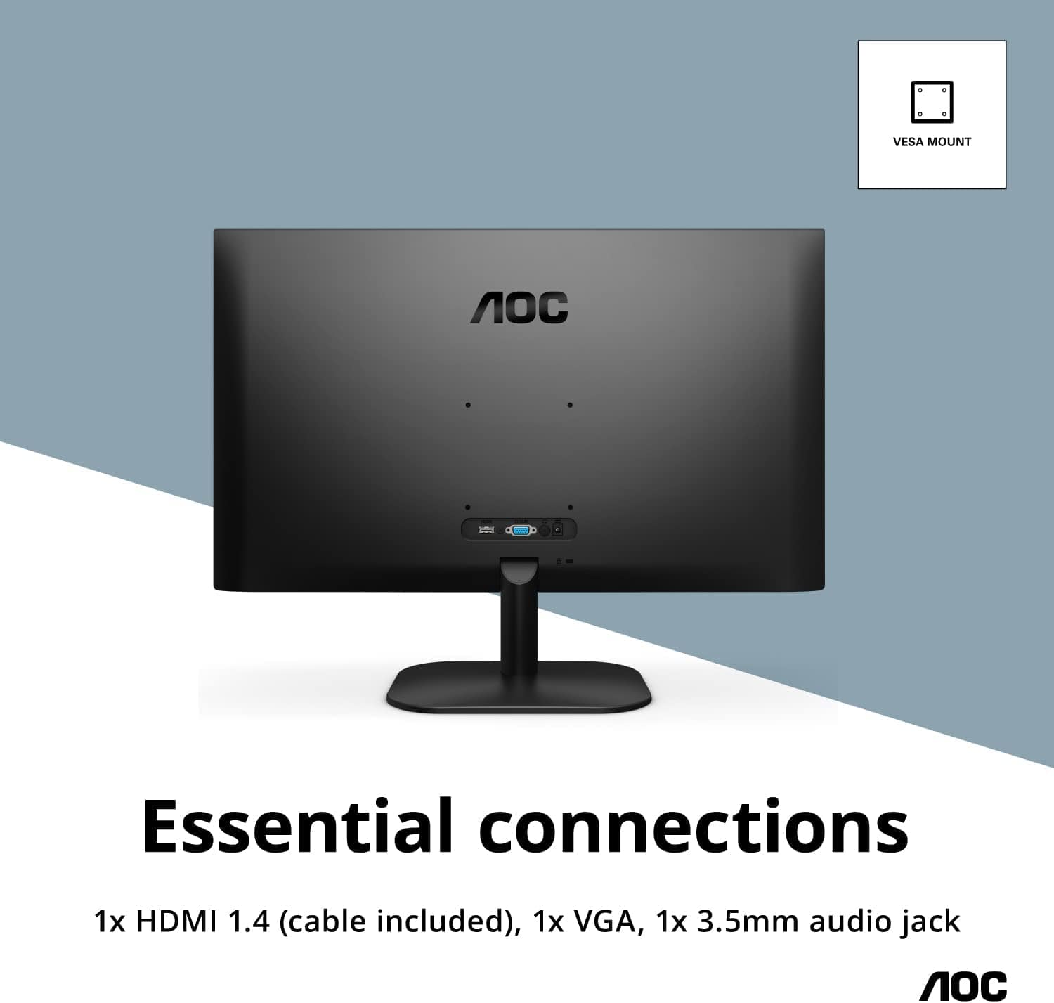 AOC 23.8" 1920 x 1080 75Hz Thin Bezel Monitor - Certified Refurbished