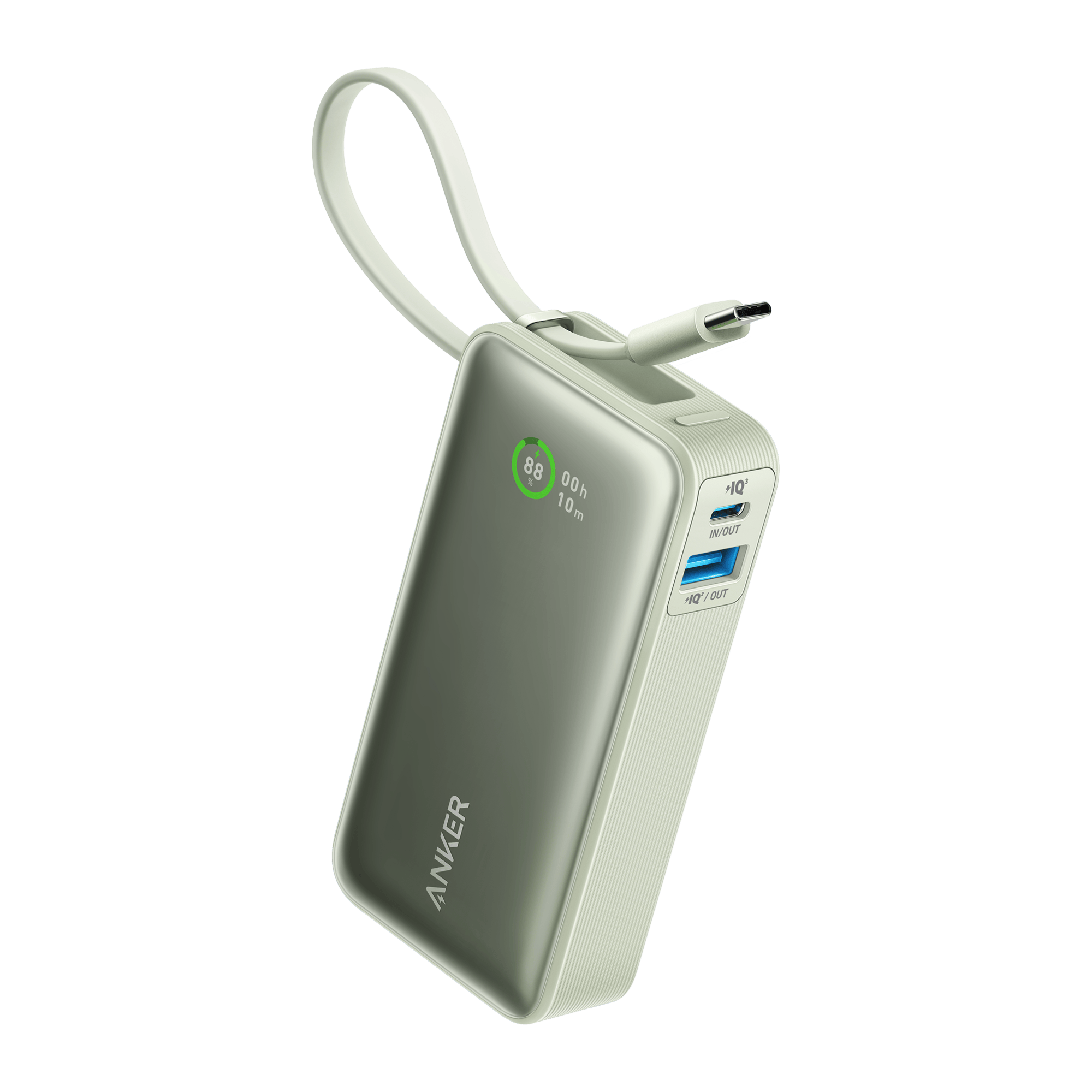 Anker Nano Power Bank (30W, Built-In USB-C Cable)