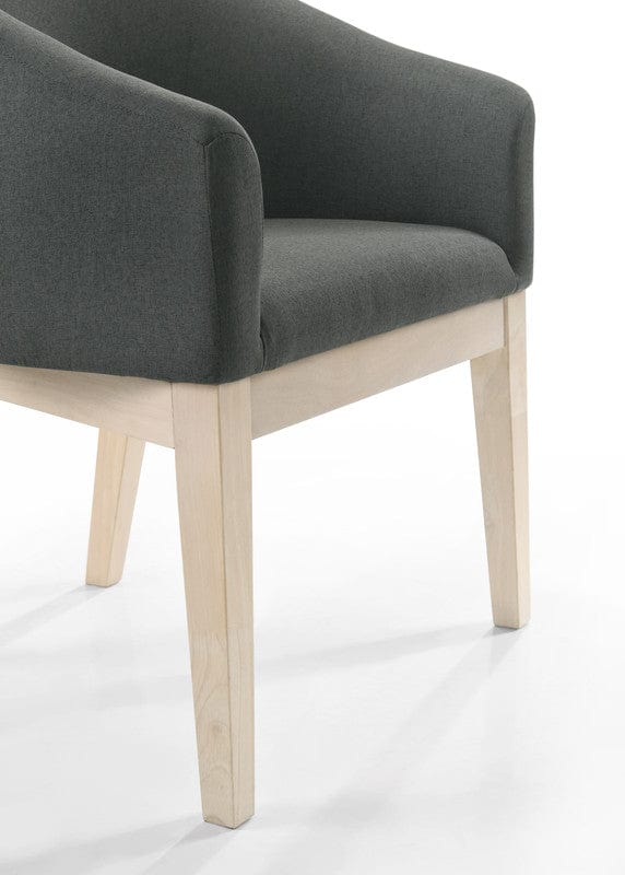 Willow & Hearth Neroli Set of 2 Gray Fabric 23"W Barrel Accent Chair